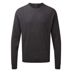 Premier Adults Unisex Cotton Rich Crew Neck Sweater / Charcoal
